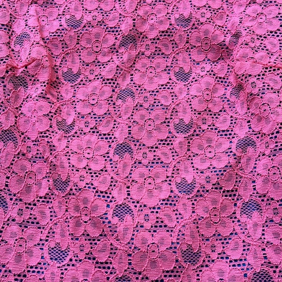 💗 Y2K Vintage Hot Pink Lace Cut out Mini Dress , Size: M - Picture 11 of 14